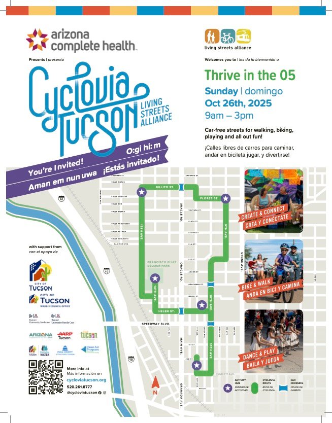 Poster de Cyclovia Tucson Thive in the 05